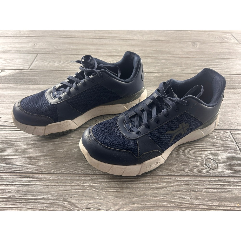 Kuru Quantum Mens 11.5 Navy Blue White Walking Shoes Sneakers 104910115